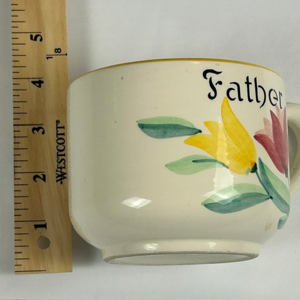 Vintage Pd Western Germany Father Mug Ceramic Floral Tulip Cup 1781 R - Picture 2 of 6